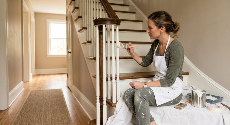 Indoor Staircase Painting in Wilmington, NC