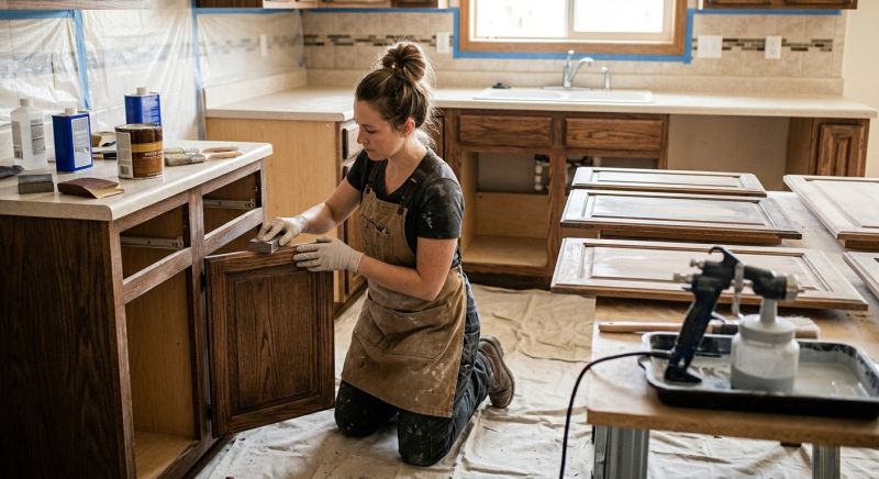 Kitchen Cupboard Refinishing in Carmel, IN