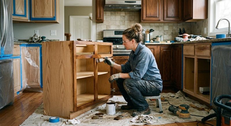 Oak Cabinet Refinishing in Cincinnati, OH