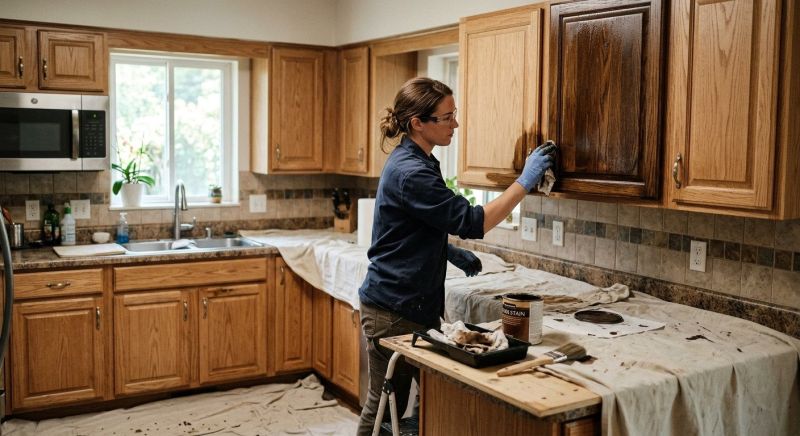 Wood Cabinet Staining in Indianapolis, IN